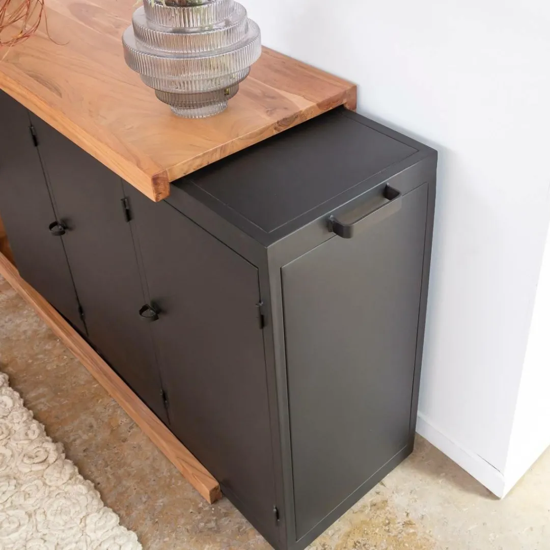 Buffet<Made in Meubles Buffet rétractable en bois d'acacia Emilio