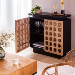 Buffet<Made in Meubles Buffet sculpté en bois de manguier Camélia