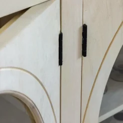 Buffet<Made in Meubles Buffet vitré en bois de manguier blanchi Miliam