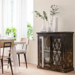 Buffet|Vitrine<Made in Meubles Buffet vitrine en bois de manguier êve