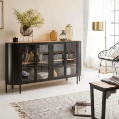 Buffet|Vaisselier<Made in Meubles Buffet vitrine en métal Achille