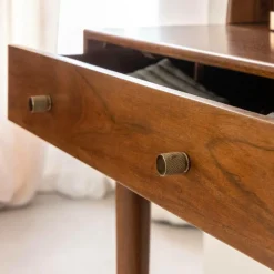 Bureau<Made in Meubles Bureau en bois d'acacia et métal Emiel