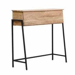 Bureau<Made in Meubles Bureau secrétaire en bois d'acacia et métal Milo