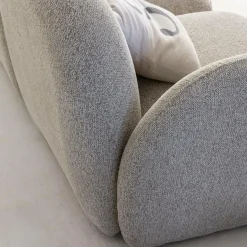 Canapé<Made in Meubles Canapé 3 modules en tissu bouclette gris Calya