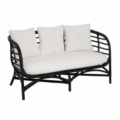 Canapé<Made in Meubles Canapé en rotin noir 2 places Anissa