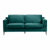 Canapé<Made in Meubles Canapé en velours bleu 3 places Rio