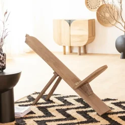 Chaise<Made in Meubles Chaise allongée en bois de manguier Jordana