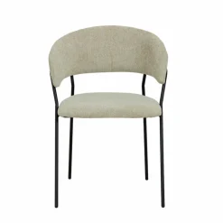 Chaise<Made in Meubles Chaise arrondie tissu écru Kanoa (lot de 2)