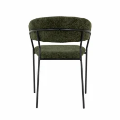 Chaise<Made in Meubles Chaise arrondie tissu vert Kanoa (lot de 2)