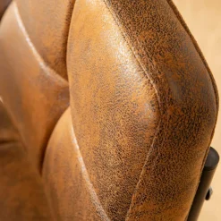 Chaise<Made in Meubles Chaise cantilever en microfibre marron Mambo (lot de 2)