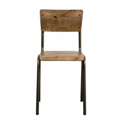 Chaise<Made in Meubles Chaise d'écolier en bois de manguier Marcus (lot de 2)