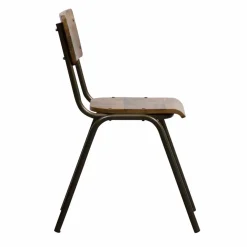 Chaise<Made in Meubles Chaise d'écolier en bois de manguier Marcus (lot de 2)