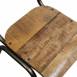 Chaise<Made in Meubles Chaise d'écolier en bois de manguier Marcus (lot de 2)