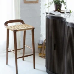 Tabouret De Bar<Made in Meubles Chaise de bar en bois de manguier Suzanna