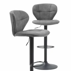 Chaise|Tabouret De Bar<Made in Meubles Chaise de bar vintage noire pied central réglable Isis (lot de 2)