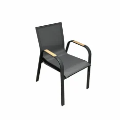 Chaise De Jardin<Made in Meubles Chaise de jardin en aluminium gris foncé Ayden (lot de 2)