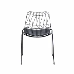 Chaise<Made in Meubles Chaise design en métal noir (lot de 2)