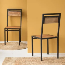 Chaise<Made in Meubles Chaise en bois d'acacia Havana (lot de 2)