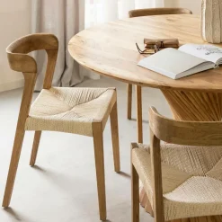 Chaise<Made in Meubles Chaise en bois de chêne et en corde Auren (lot de 2)