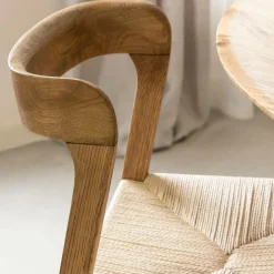 Chaise<Made in Meubles Chaise en bois de chêne et en corde Auren (lot de 2)