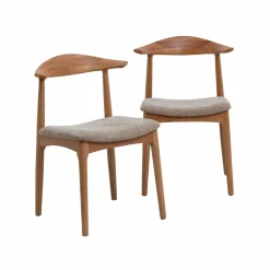 Chaise<Made in Meubles Chaise en bois de hêtre clair Aline (lot de 2)