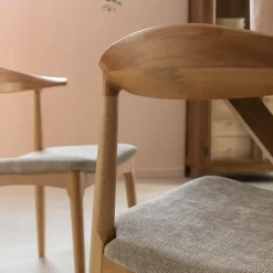 Chaise<Made in Meubles Chaise en bois de hêtre clair Aline (lot de 2)