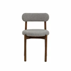 Chaise<Made in Meubles Chaise en bois de hêtre foncé et tissu Aline (lot de 2)