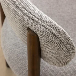 Chaise<Made in Meubles Chaise en bois de hêtre foncé et tissu Aline (lot de 2)