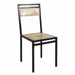 Chaise<Made in Meubles Chaise en bois de manguier New-York (lot de 2)