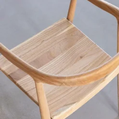 Chaise<Made in Meubles Chaise en bois de teck brut June (lot de 2)