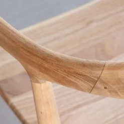 Chaise<Made in Meubles Chaise en bois de teck brut June (lot de 2)