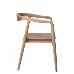 Chaise<Made in Meubles Chaise en bois de teck brut June (lot de 2)