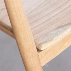 Chaise<Made in Meubles Chaise en bois de teck brut June (lot de 2)