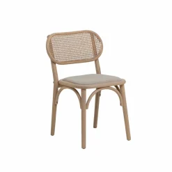 Chaise<Made in Meubles Chaise en bois d'orme clair et cannage Luzian (lot de 2)