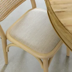 Chaise<Made in Meubles Chaise en bois d'orme clair et cannage Luzian (lot de 2)