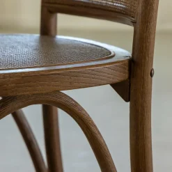 Chaise<Made in Meubles Chaise en bois d'orme et cannage Luzian (lot de 2)