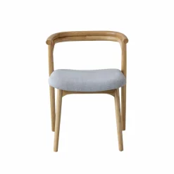 Chaise<Made in Meubles Chaise en bois d'orme et tissu gris Aline (lot de 2)