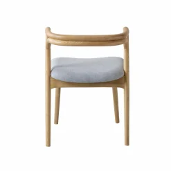 Chaise<Made in Meubles Chaise en bois d'orme et tissu gris Aline (lot de 2)