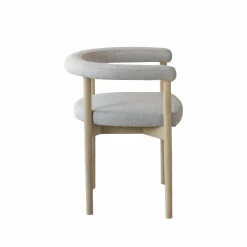 Chaise<Made in Meubles Chaise en bois d'orme et tissu gris Aline (lot de 2)