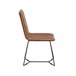 Chaise<Made in Meubles Chaise en cuir marron clair Lilou (lot de 2)