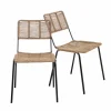 Chaise<Made in Meubles Chaise en métal et corde beige Emilia (lot de 2)