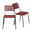 Chaise<Made in Meubles Chaise en métal et corde rouge Emilia (lot de 2)