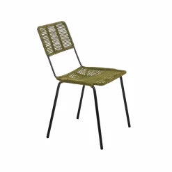 Chaise<Made in Meubles Chaise en métal et corde verte Emilia (lot de 2)