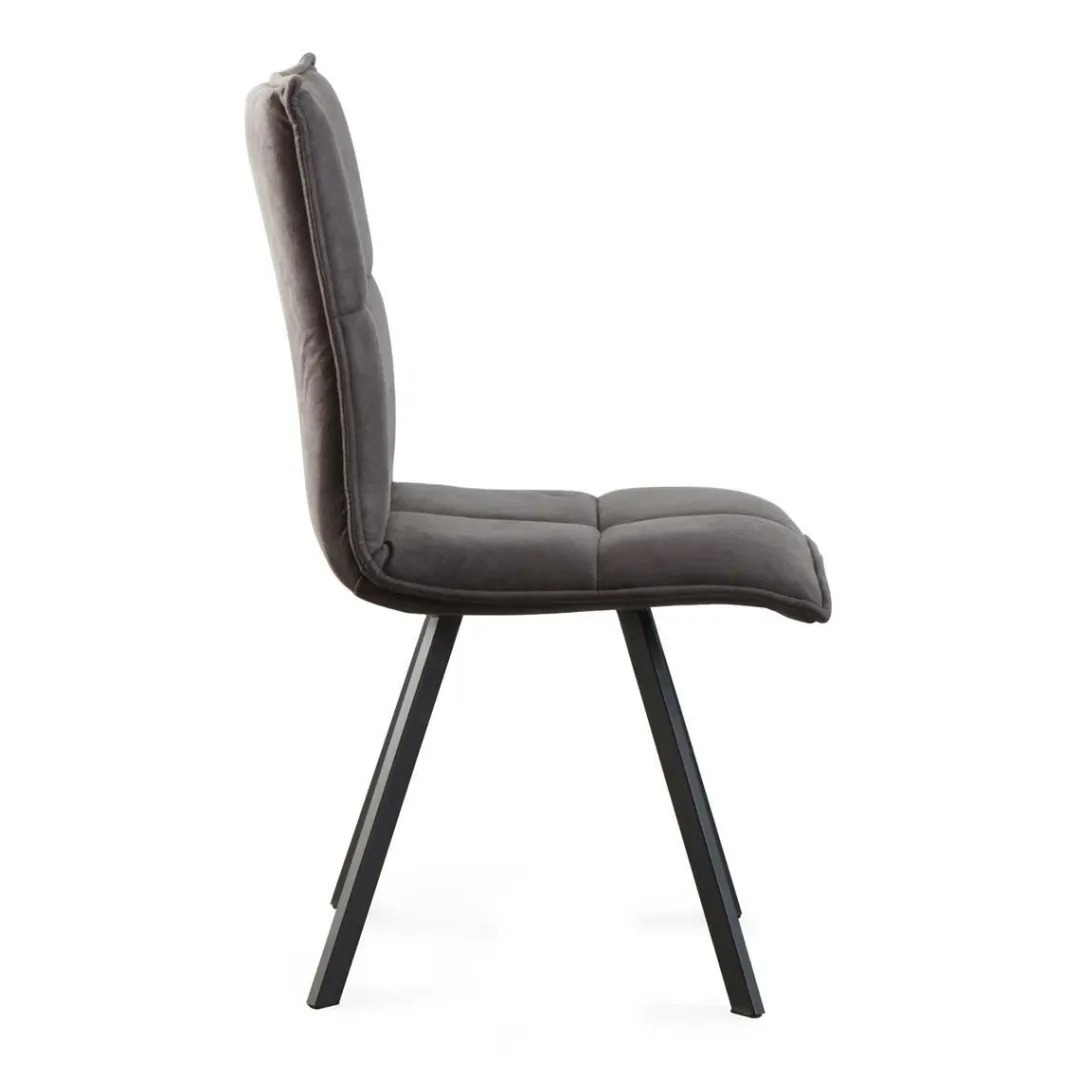 Chaise<Made in Meubles Chaise en polyester noir Nino (lot de 2)