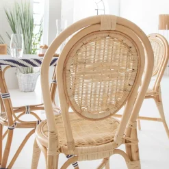 Chaise<Made in Meubles Chaise en rotin bistrot Nohan (lot de 2)