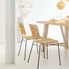 Chaise<Made in Meubles Chaise en rotin et en métal Sélina (lot de 2)