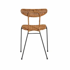 Chaise<Made in Meubles Chaise en rotin et en métal Leila (lot de 2)