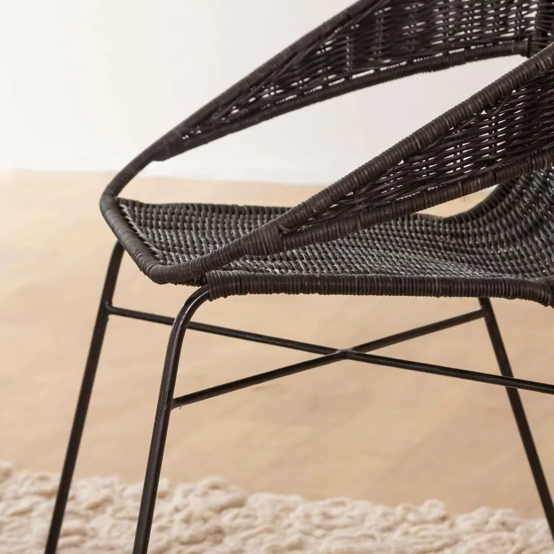 Chaise<Made in Meubles Chaise en rotin et en métal Aurélien