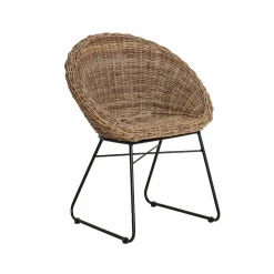 Chaise<Made in Meubles Chaise en rotin et métal Amael (lot de 2)