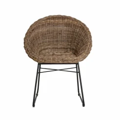 Chaise<Made in Meubles Chaise en rotin et métal Amael (lot de 2)